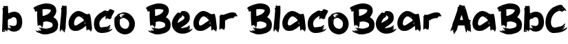 b Blaco Bear BlacoBear font