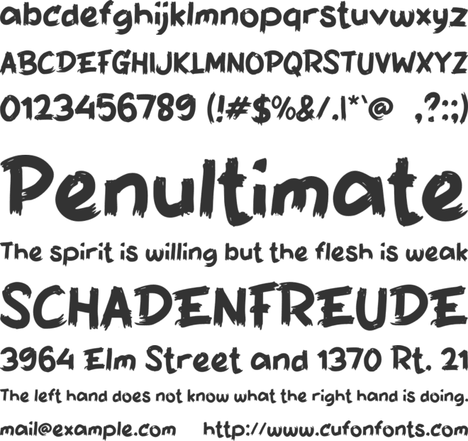 b Blaco Bear font preview