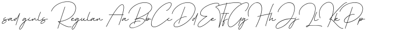 sad girls Regular font