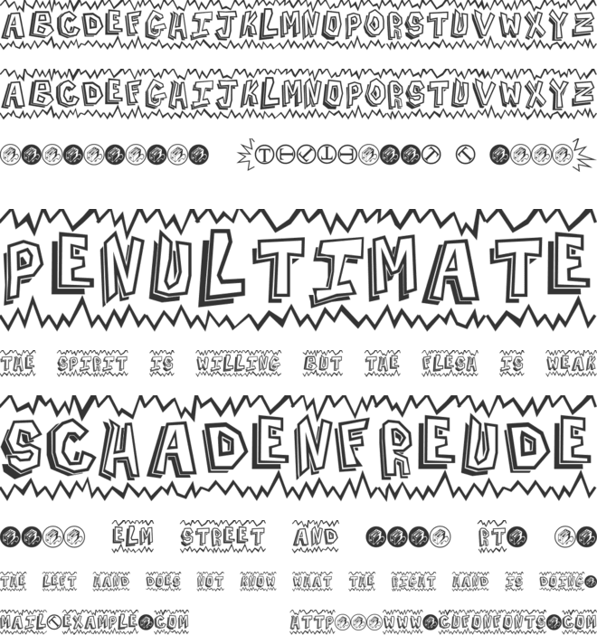 Batman beat the hell outta me font preview
