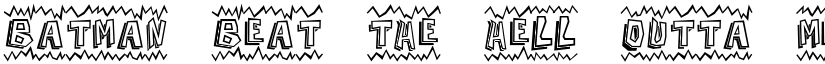 Batman Beat the hell Outta Me font