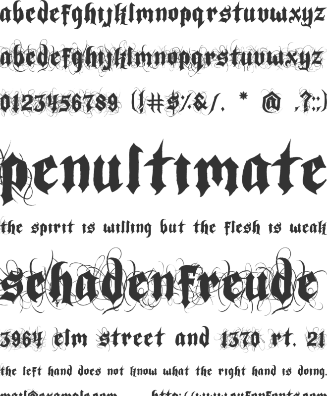 Indoctrine font preview