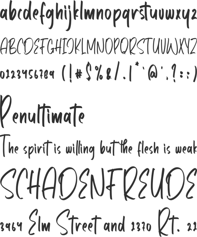 Outhouse font preview