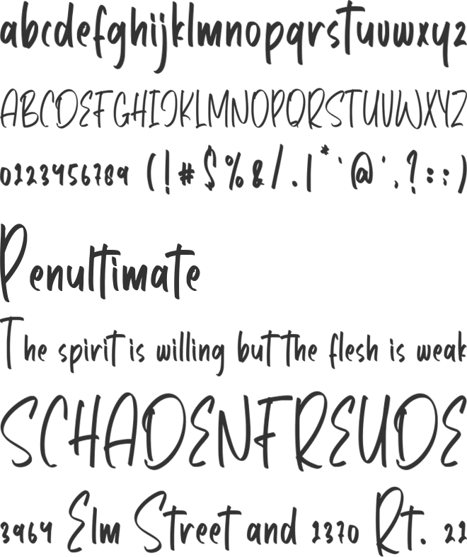 Outhouse font preview