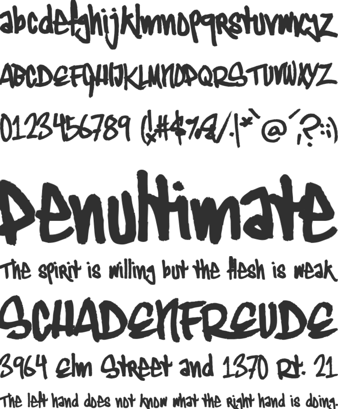 Typographic Onedalism font preview