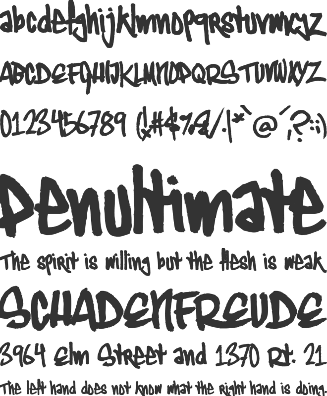 Typographic Onedalism font preview