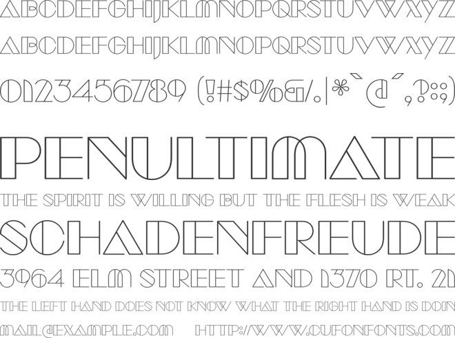 Manbow font preview