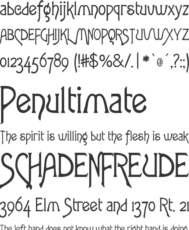 Lansbury FG font preview