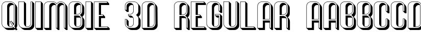 Quimbie 3D font download