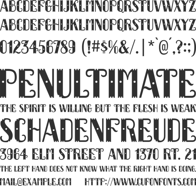 Dacquoise font preview