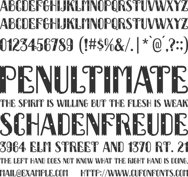 Dacquoise font preview