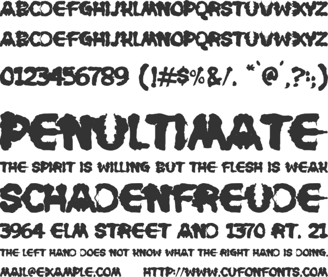 Rorschach font preview