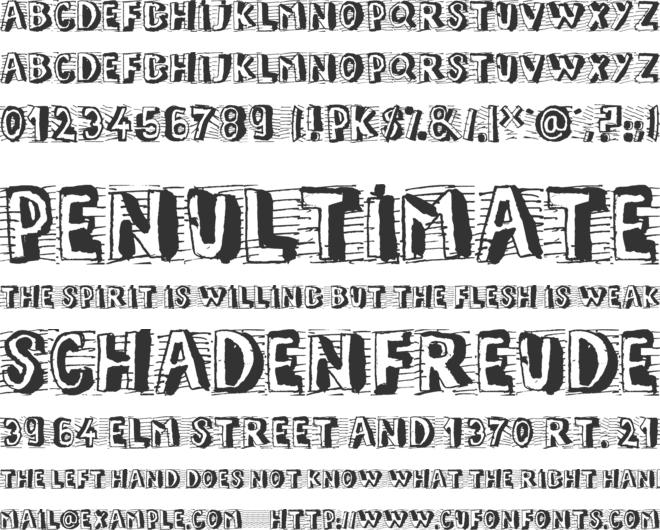 ELEPHANT font preview