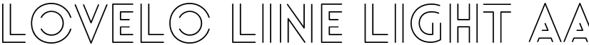 Lovelo Line Light font