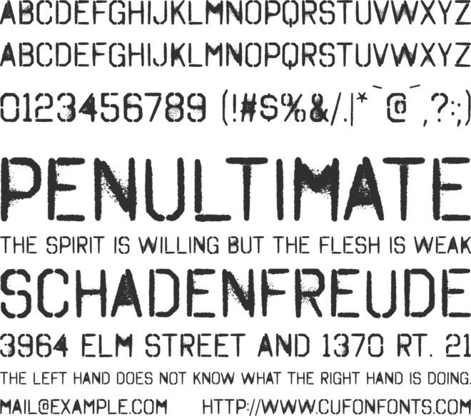 Octin Spraypaint font preview