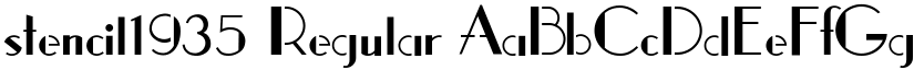 stencil1935 Regular font