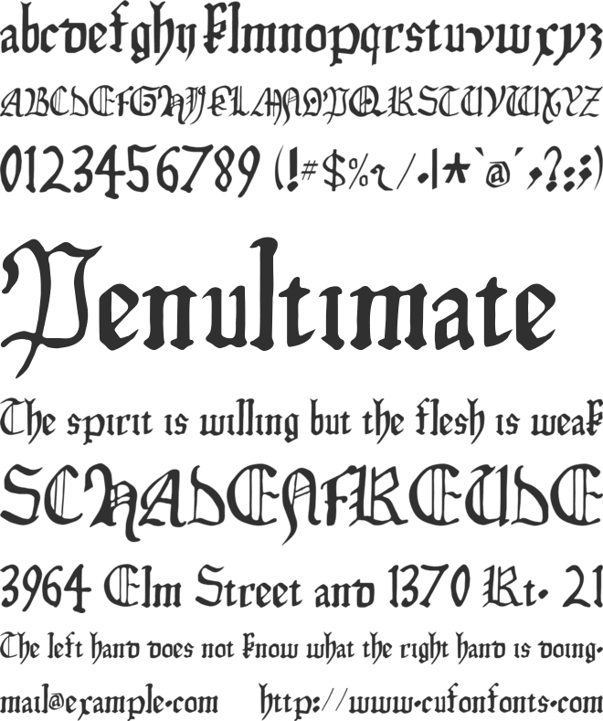 Isabella font preview