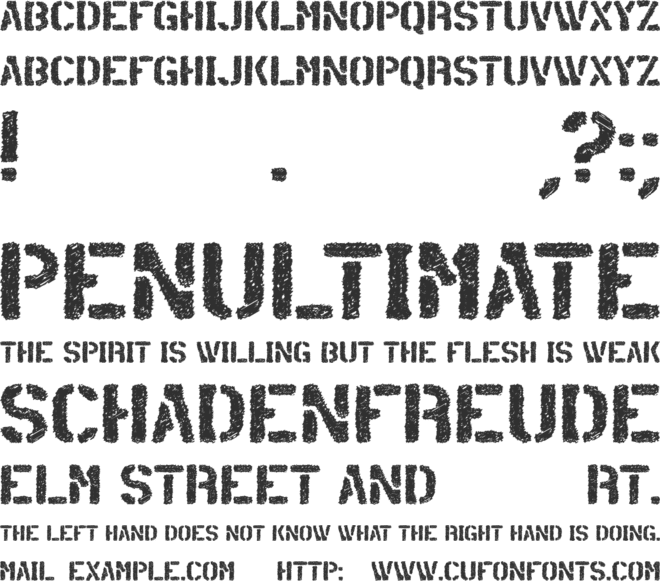 Container font preview