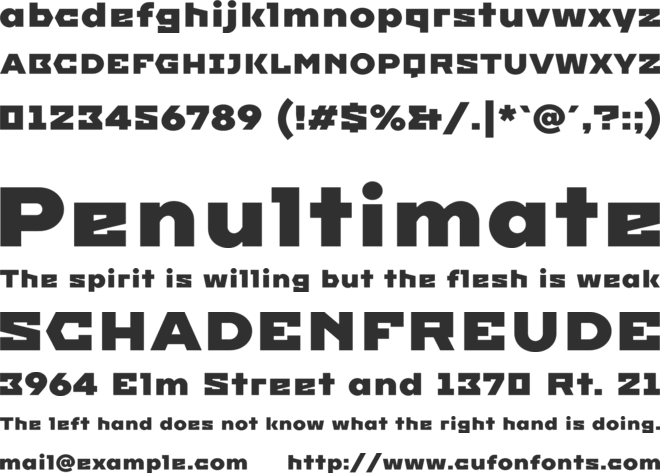 Imperial One font preview