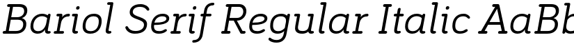 Bariol Serif Regular Italic font