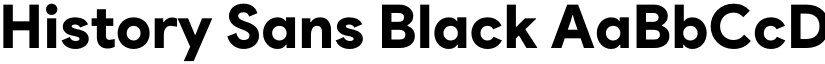 History Sans Black font