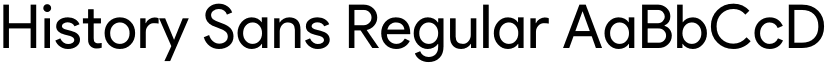 History Sans Regular font