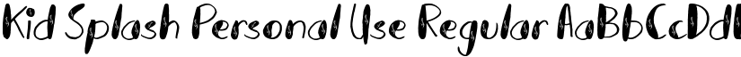 Kid Splash Personal Use Regular font
