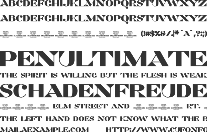 Vinho De Amora PERSONAL USE ONLY font preview