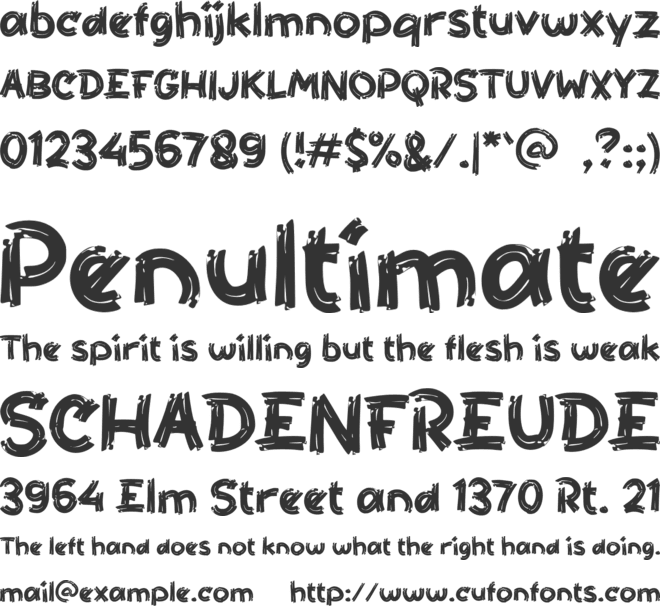 b Besok Prei font preview