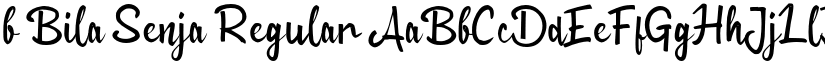 b Bila Senja Regular font