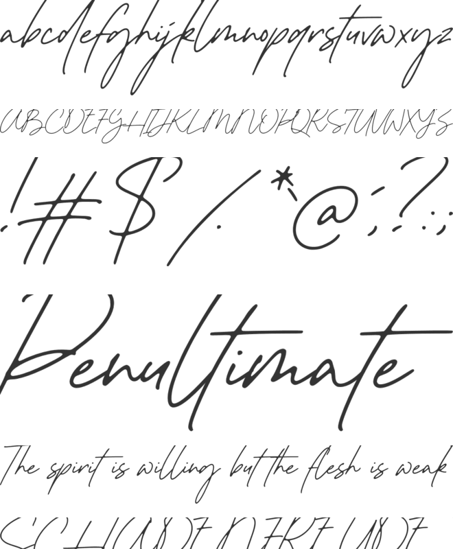 Autographer font preview