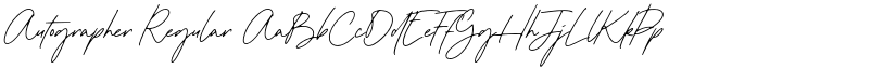 Autographer Regular font