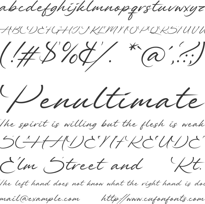 Alander font preview