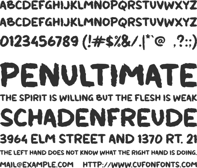 b Bug Busting font preview