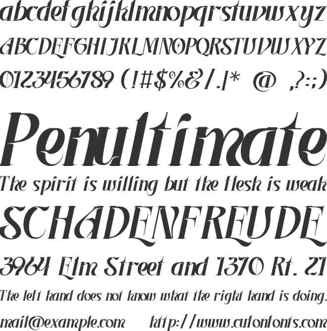 ETTIKA GOZA font preview