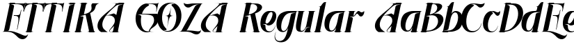 ETTIKA GOZA Regular font
