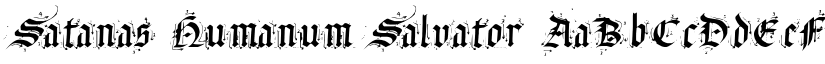 Satanas Humanum Salvator font