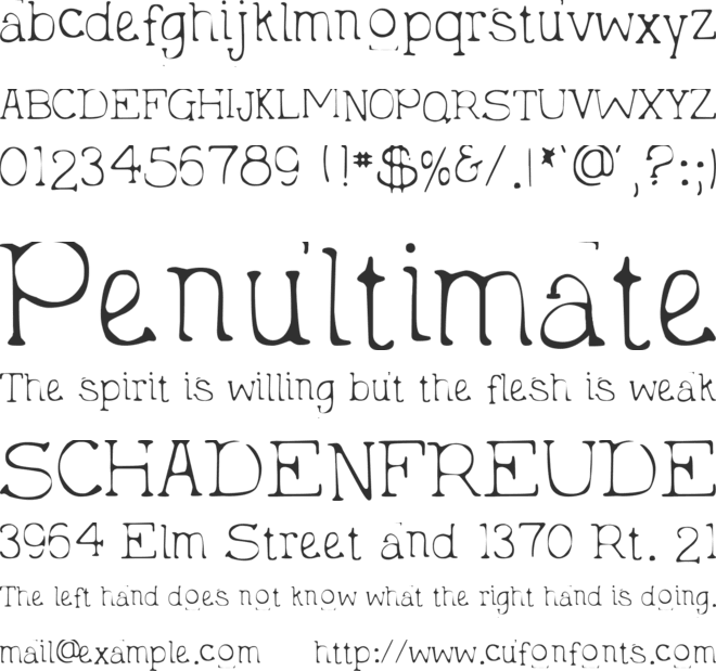 DJB Holly Typed 2 Much font preview