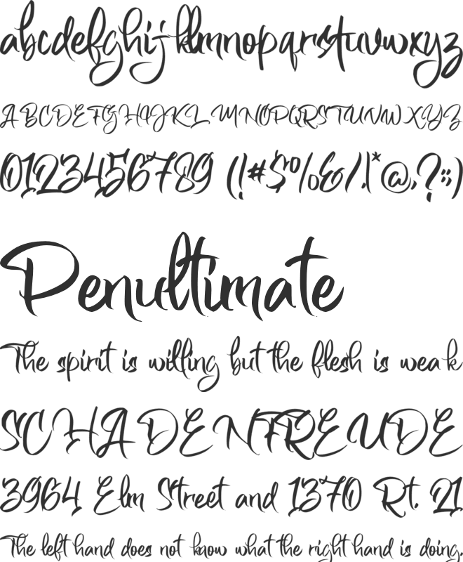 Restight font preview