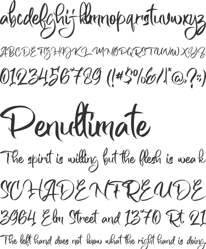 Restight font preview