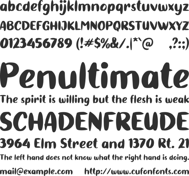 b Bed Pillow font preview