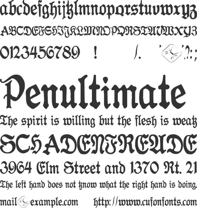Antraxja Goth 1938 font preview