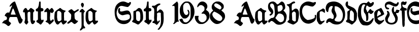 Antraxja  Goth 1938 font
