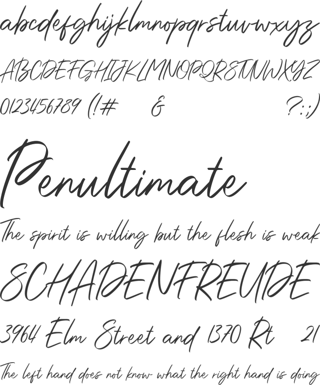 Dorothy font preview