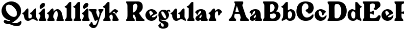 Quinlliyk Regular font