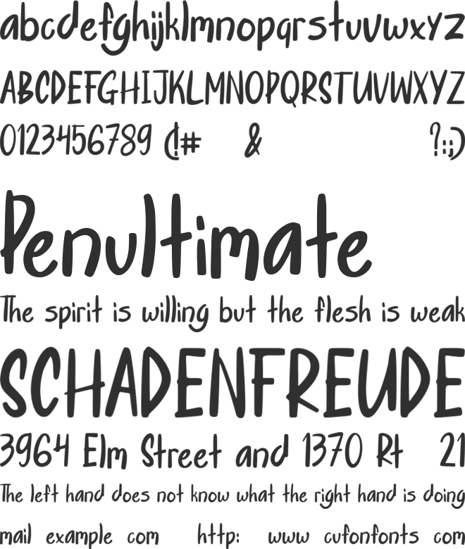 Bedtime Story font preview