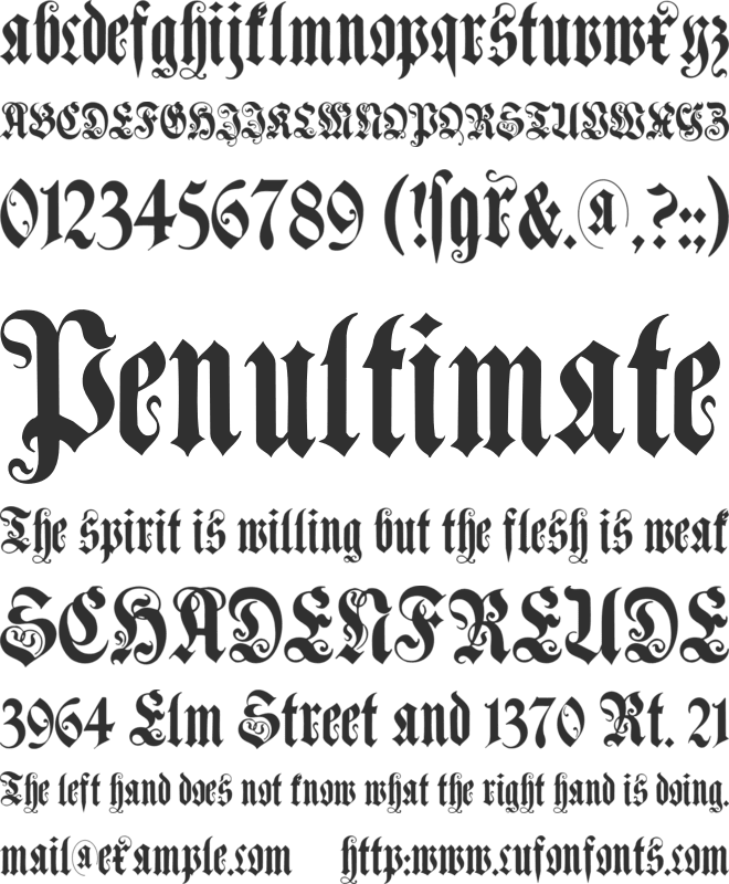 Muenchner Fraktur font preview