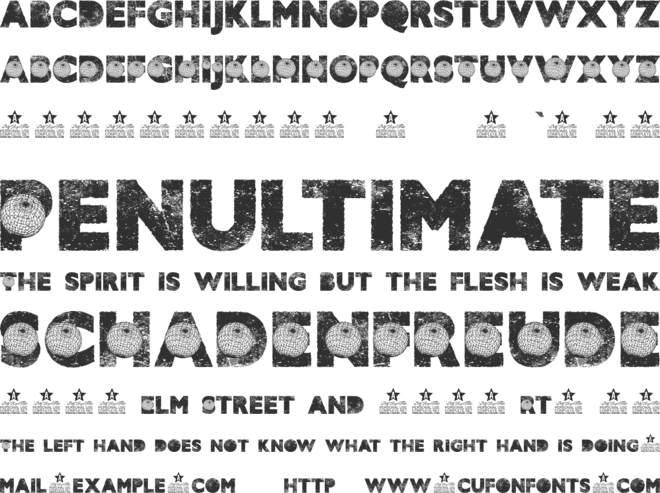 TRUST PERSONAL USE font preview