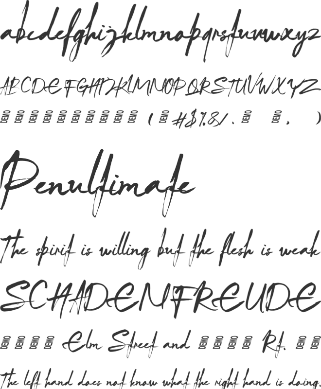 Arthur Keith font preview