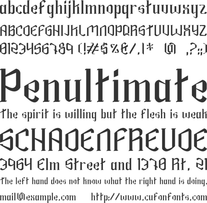 Bad Tour font preview